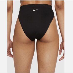 Nike NWT Womens Move to Zero Black High Waist Swim Bottoms XS NESSB347 Race Pool